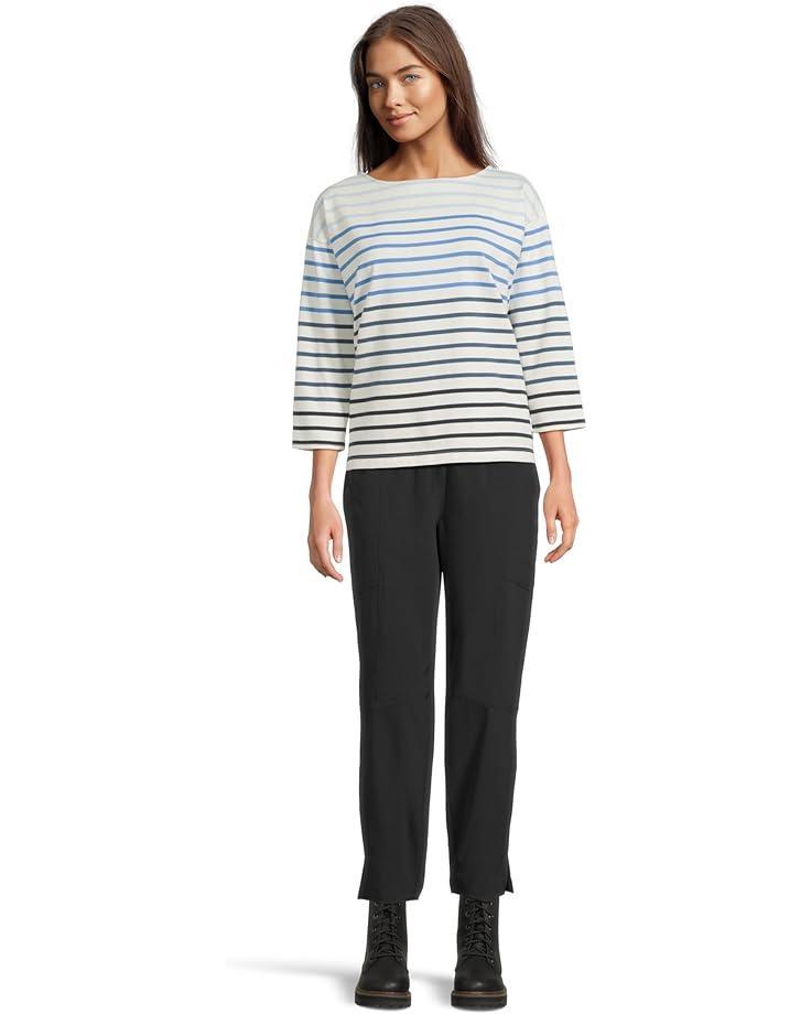 Heritage Mariner Top Split-Neck Polo Three-Quarter-Sleeve Stripe Product Image