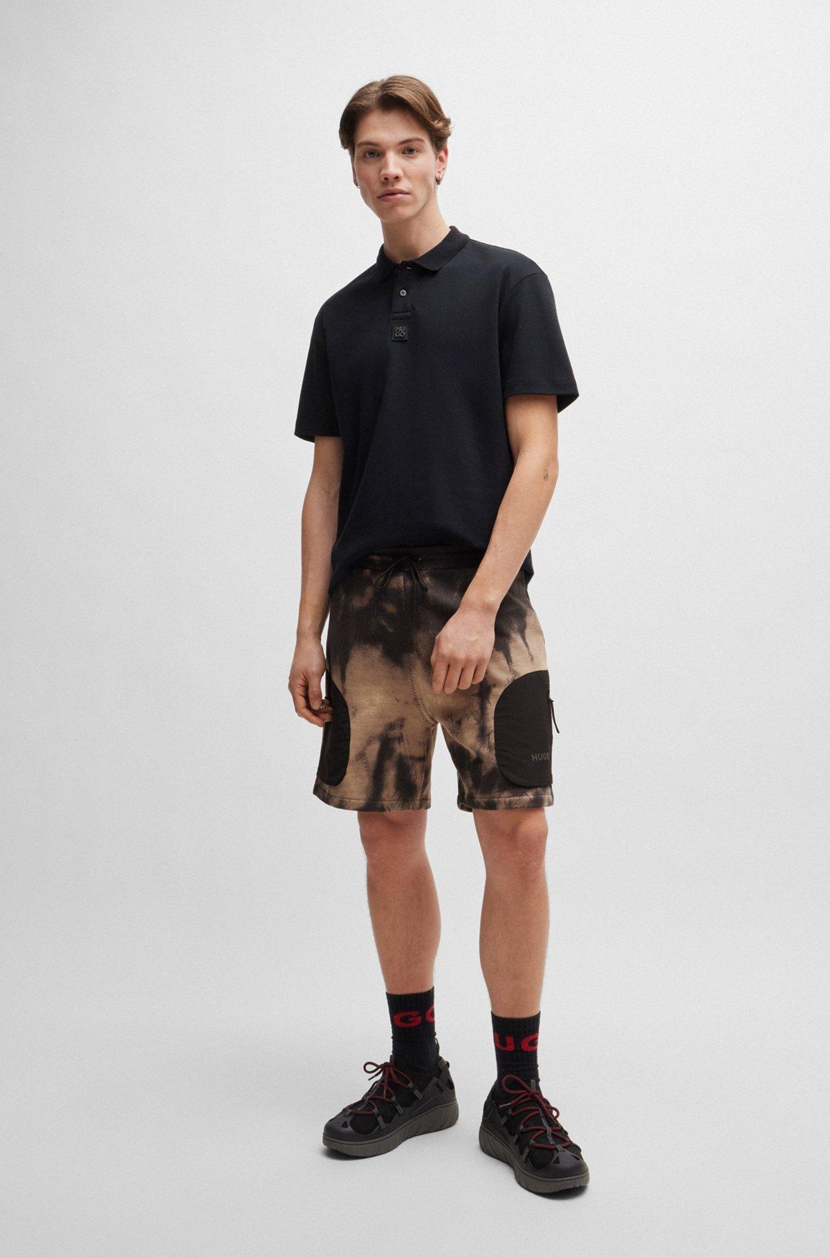 Cotton-terry relaxed-fit shorts with logo print Product Image