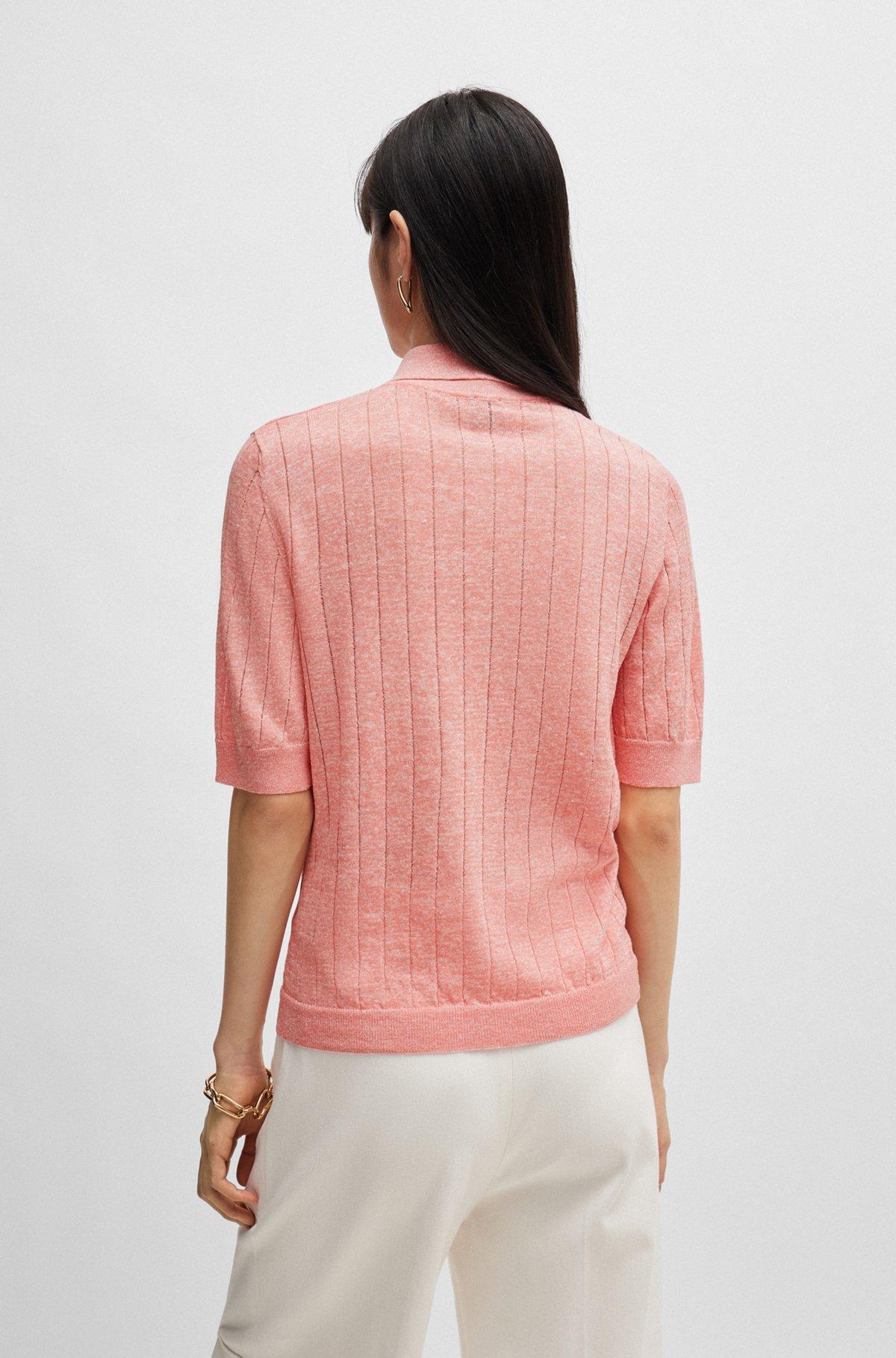 Knit polo in Linen-blend  Product Image