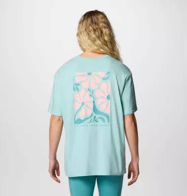 Women's Columbia Rolling Bend Graphic Oversized T-Shirt, Size: XS, Alpenglow Floral Fun Product Image