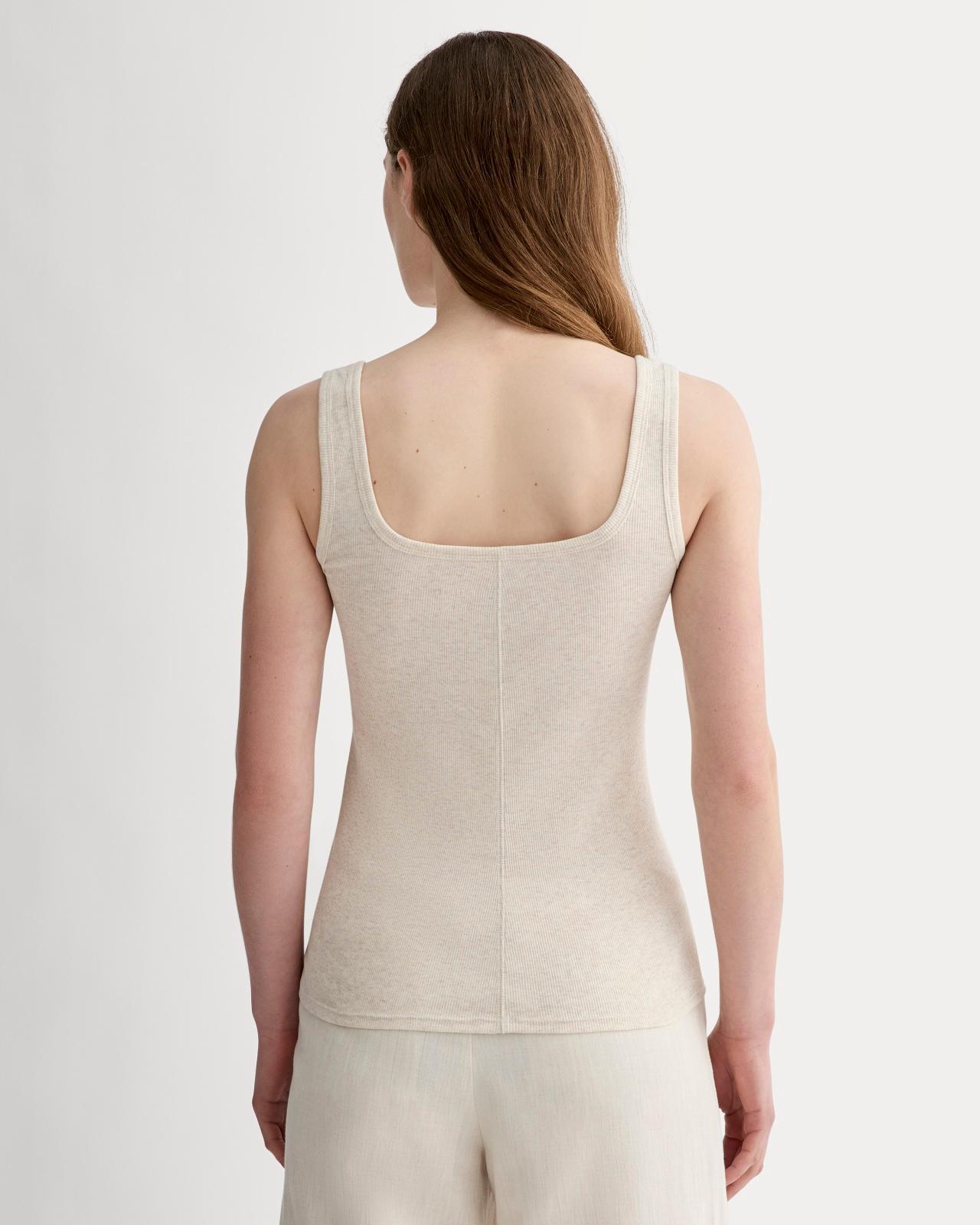 The Luxe Rib Square-Neck Tank Product Image