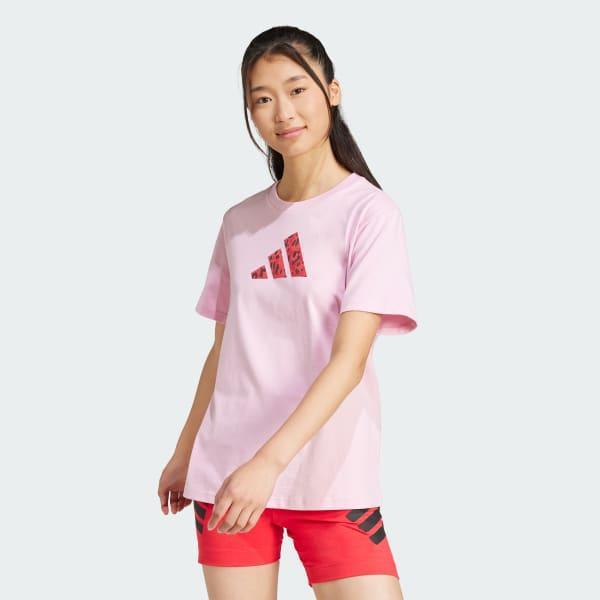 adidas Future Icons Graphic Tee Cream White L Womens Product Image