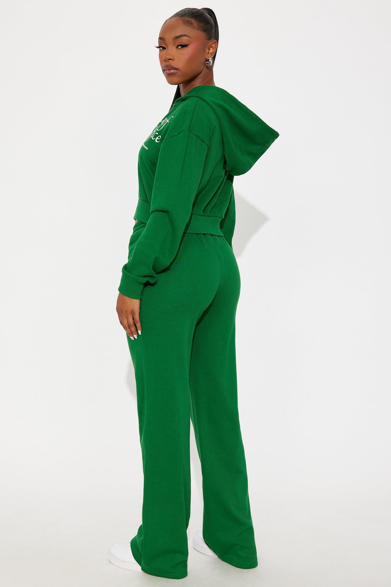 Out Of Office Lounge Pant Set - Kelly Green Product Image