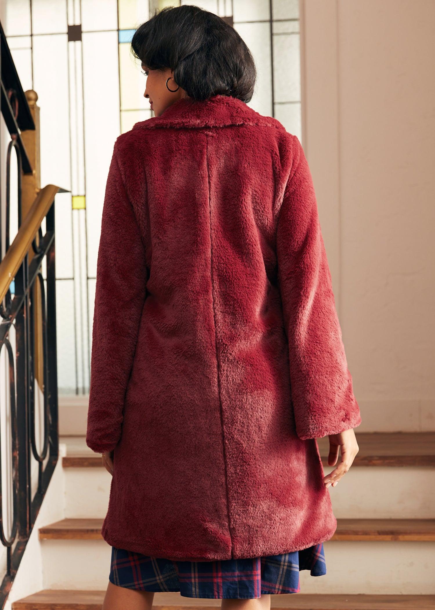 Retro Glam Swing Fur Coat Product Image
