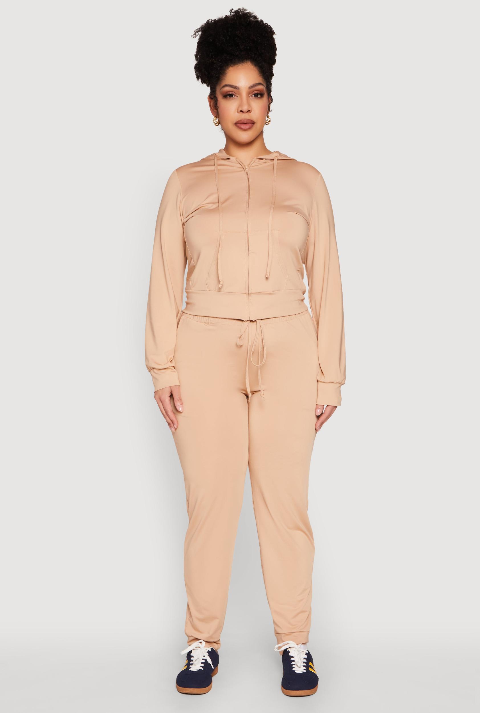 Womens Plus Size Daisy Drawstring Waist Joggers Product Image