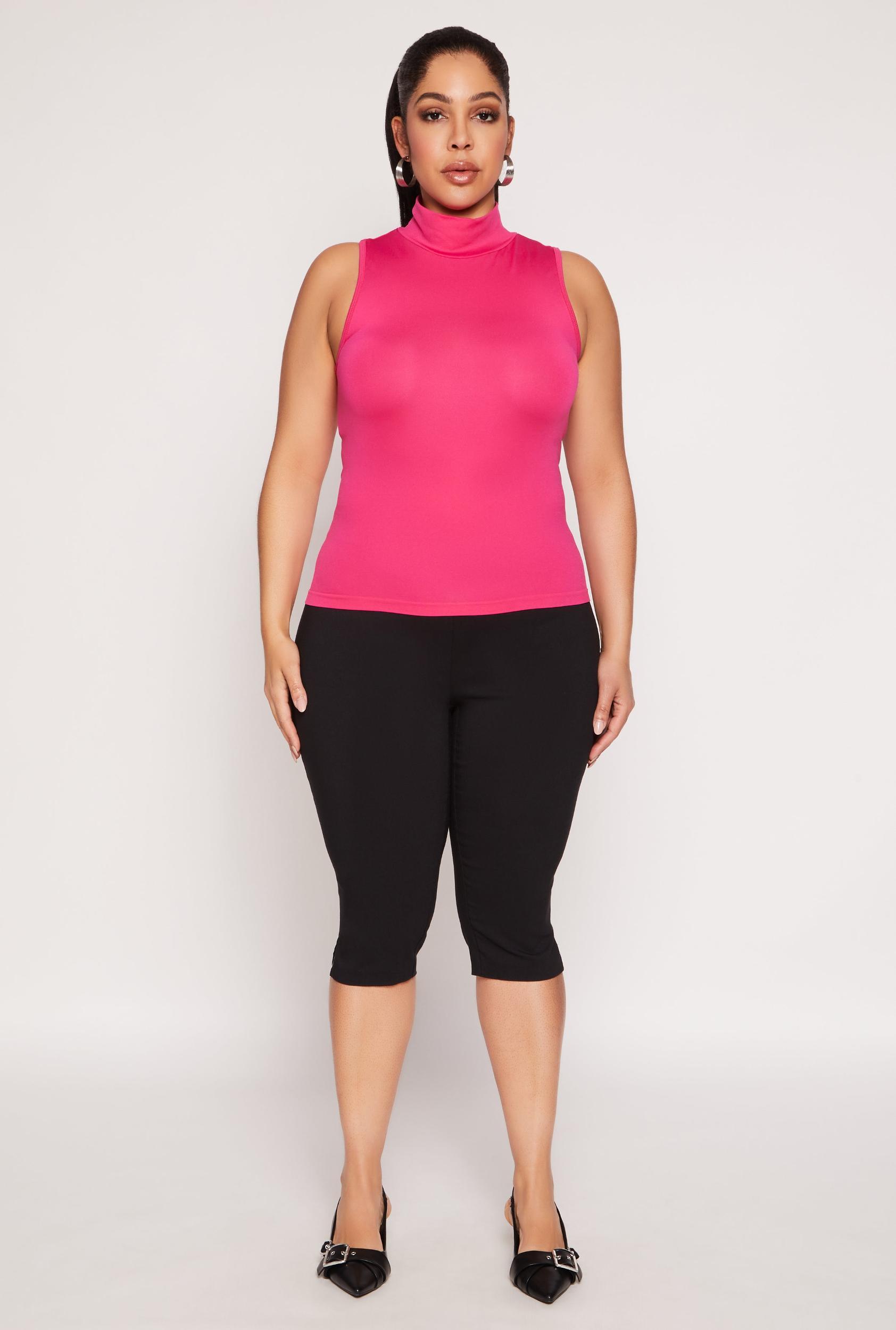 Womens Plus Size Sleeveless Mock Neck Top Product Image