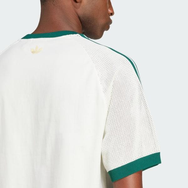 adidas Premium Knitted Tee Clear Sky XS Mens Product Image