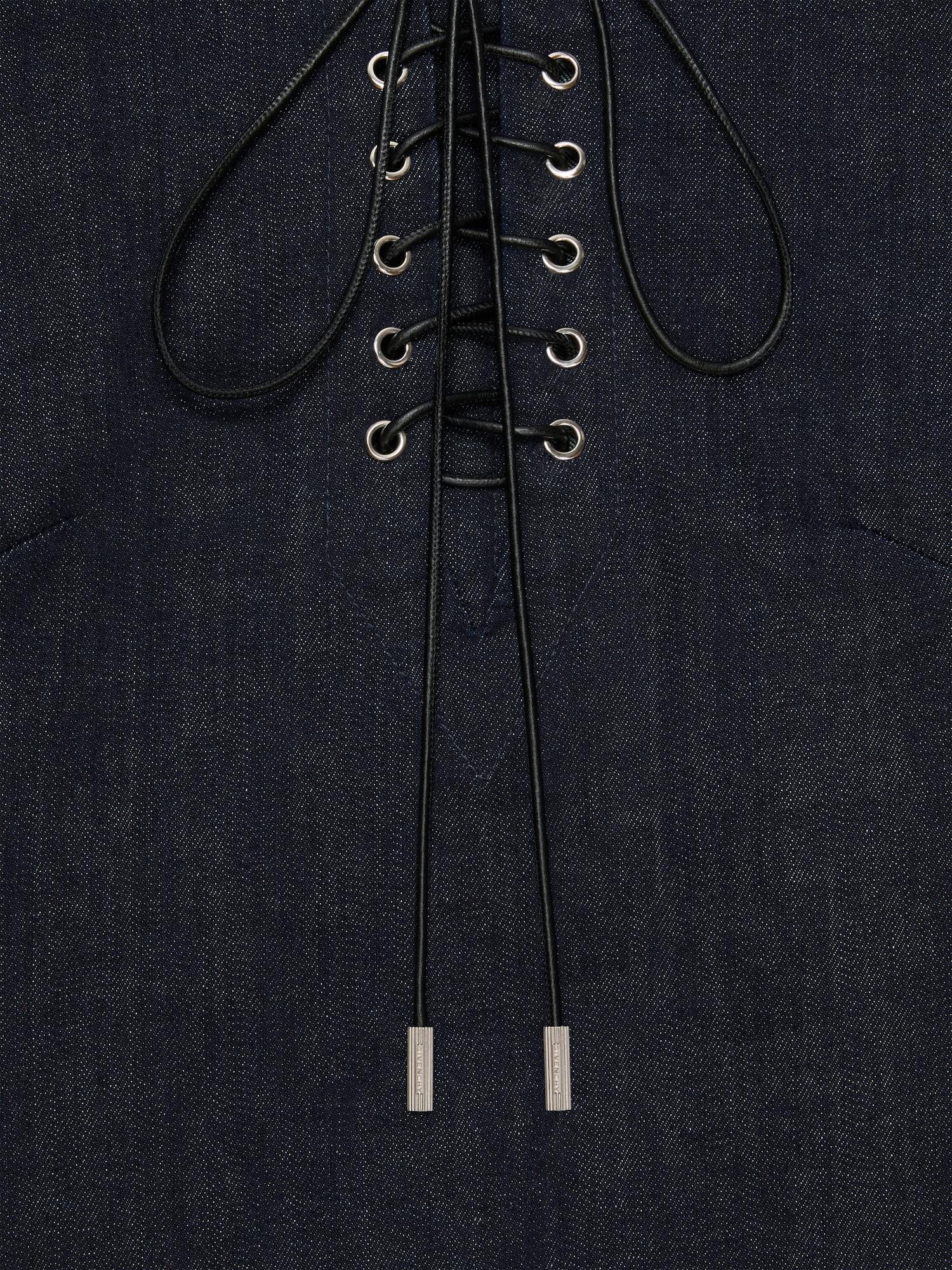 Dress in denim with laces Product Image
