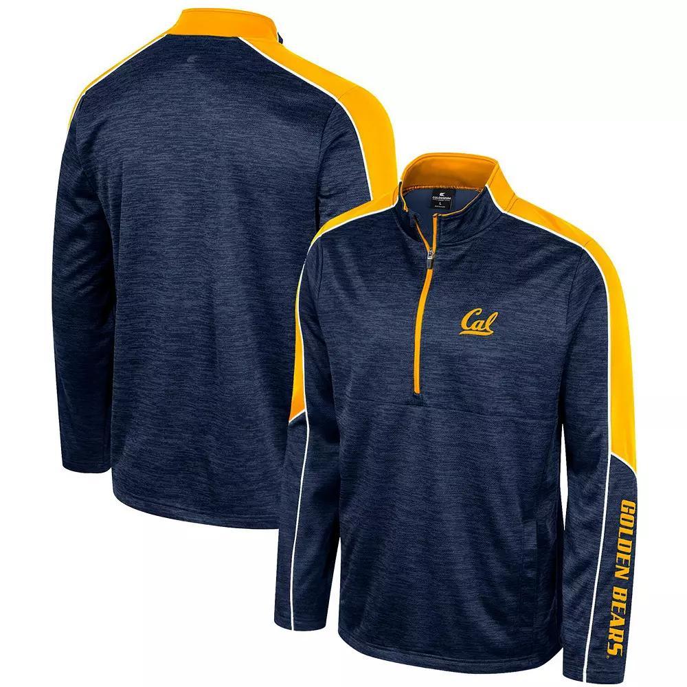 Men's Colosseum Blue UCLA Bruins Marled Half-Zip Jacket, Size: XL Product Image