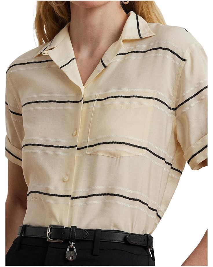 Cotton Blend Short Sleeve Camp Shirt Product Image