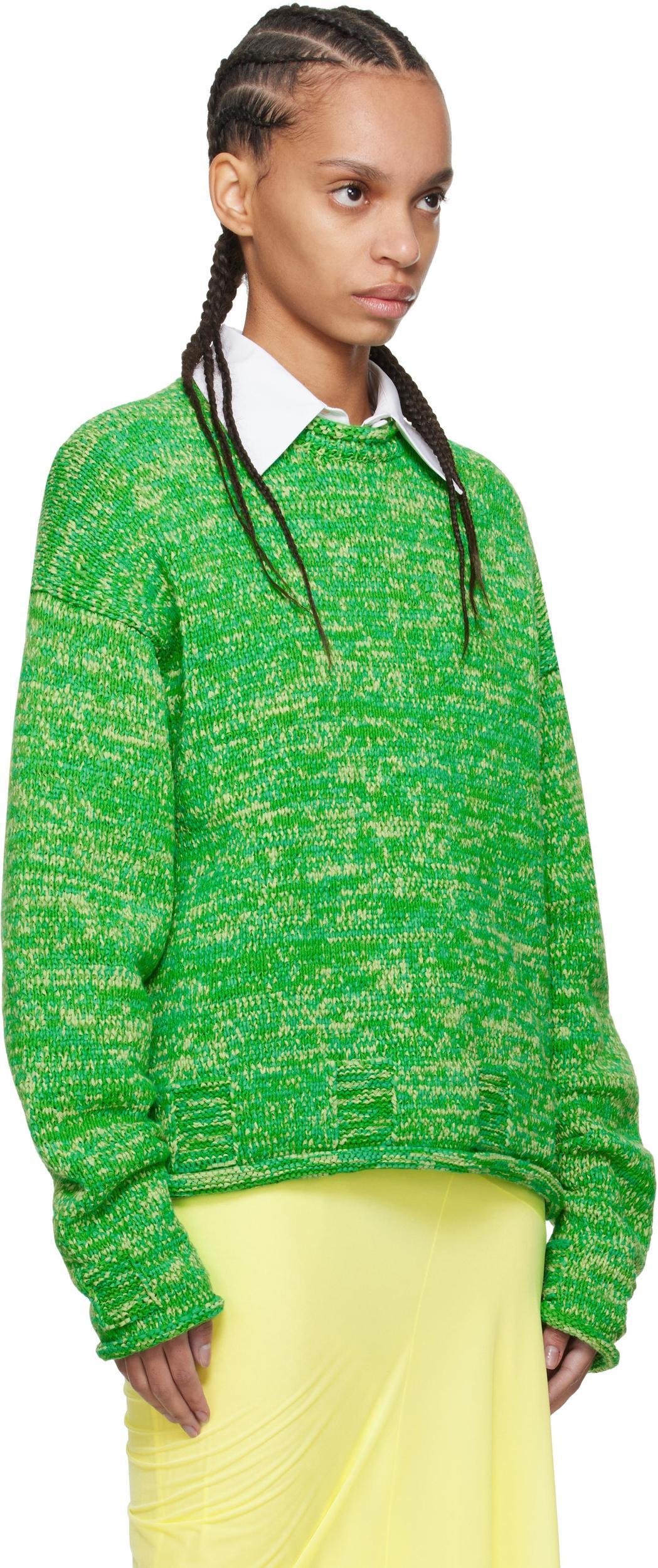 JW ANDERSON Space Dye Knitted Sweater In Green Product Image