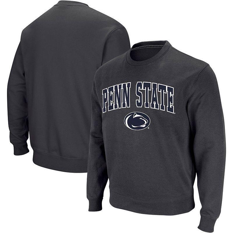 Men's Colosseum Charcoal Army Black Knights Arch & Logo Crew Neck Sweatshirt, Size: Small, Nc2 Charco Product Image