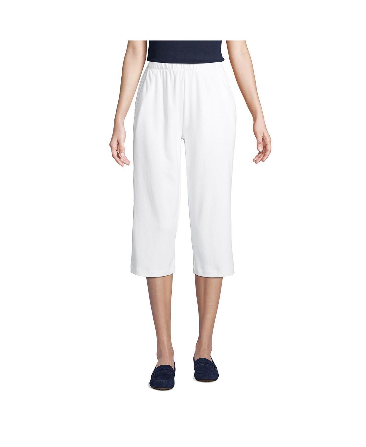 Women's Lands' End Sport High Waist Pull-On Capri Pants, Size: XL Tall, Black Product Image