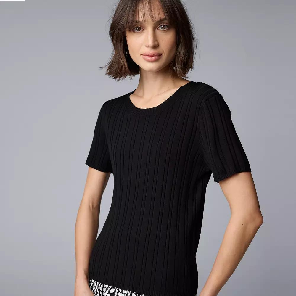 Womens Simply Vera Vera Wang Sweater Tee Product Image