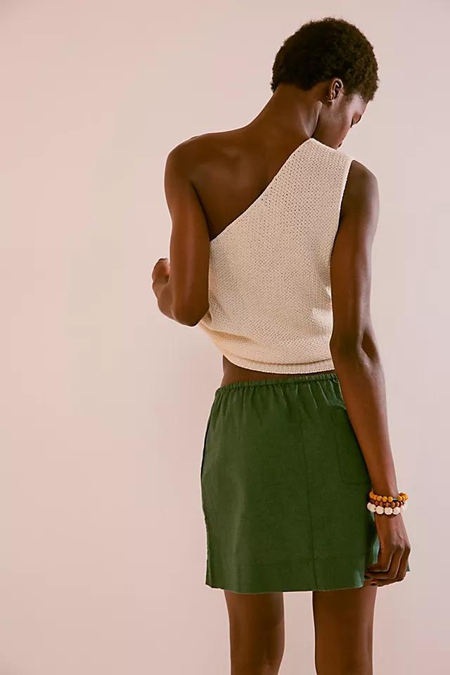 Streetside Cotton-Linen Mini Skirt Product Image