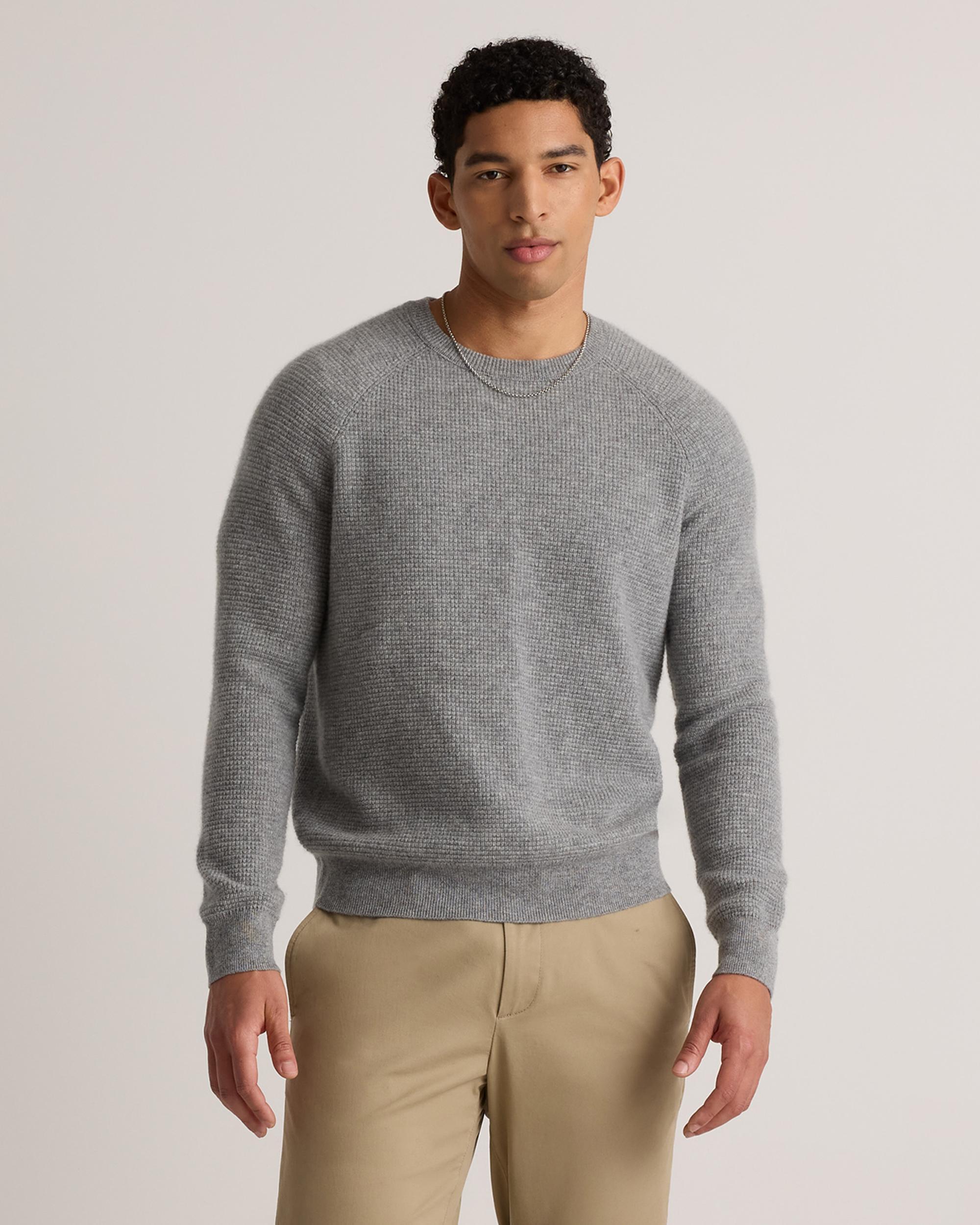 Mongolian Cashmere Waffle Sweatshirt Product Image