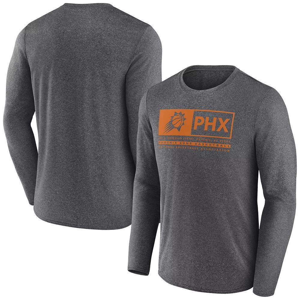 Men's Fanatics Branded Heather Charcoal Phoenix Suns Three-Point Play T-Shirt, Size: XL, Phx Charco Product Image