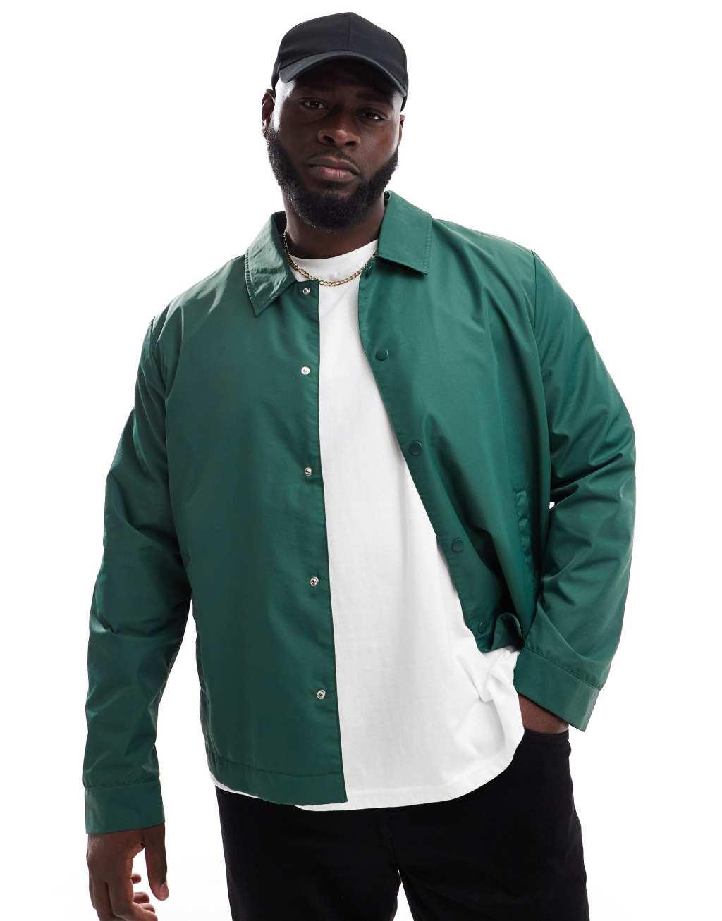 ASOS DESIGN lightweight harrington jacket in green Product Image