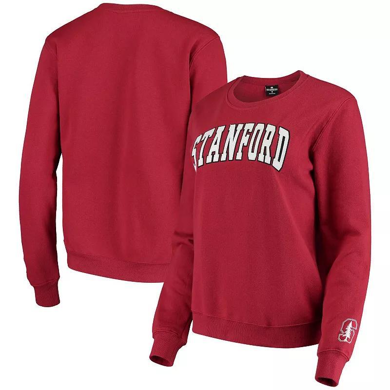 Women's Colosseum Cardinal Stanford Cardinal Campanile Pullover Sweatshirt, Size: 2XL, Red Product Image