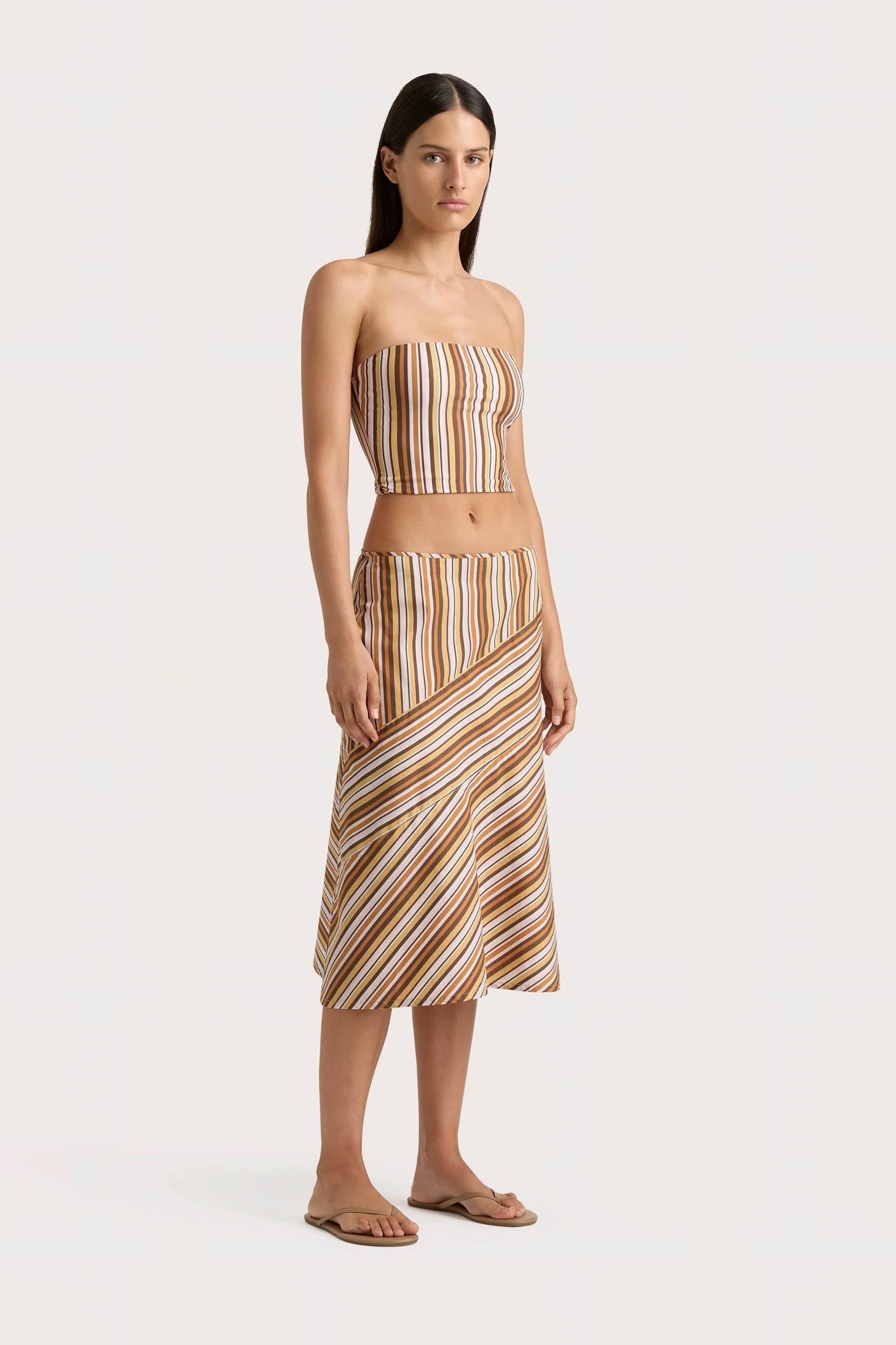 Jean Swim Top Terracotta Stripe - Final Sale Product Image