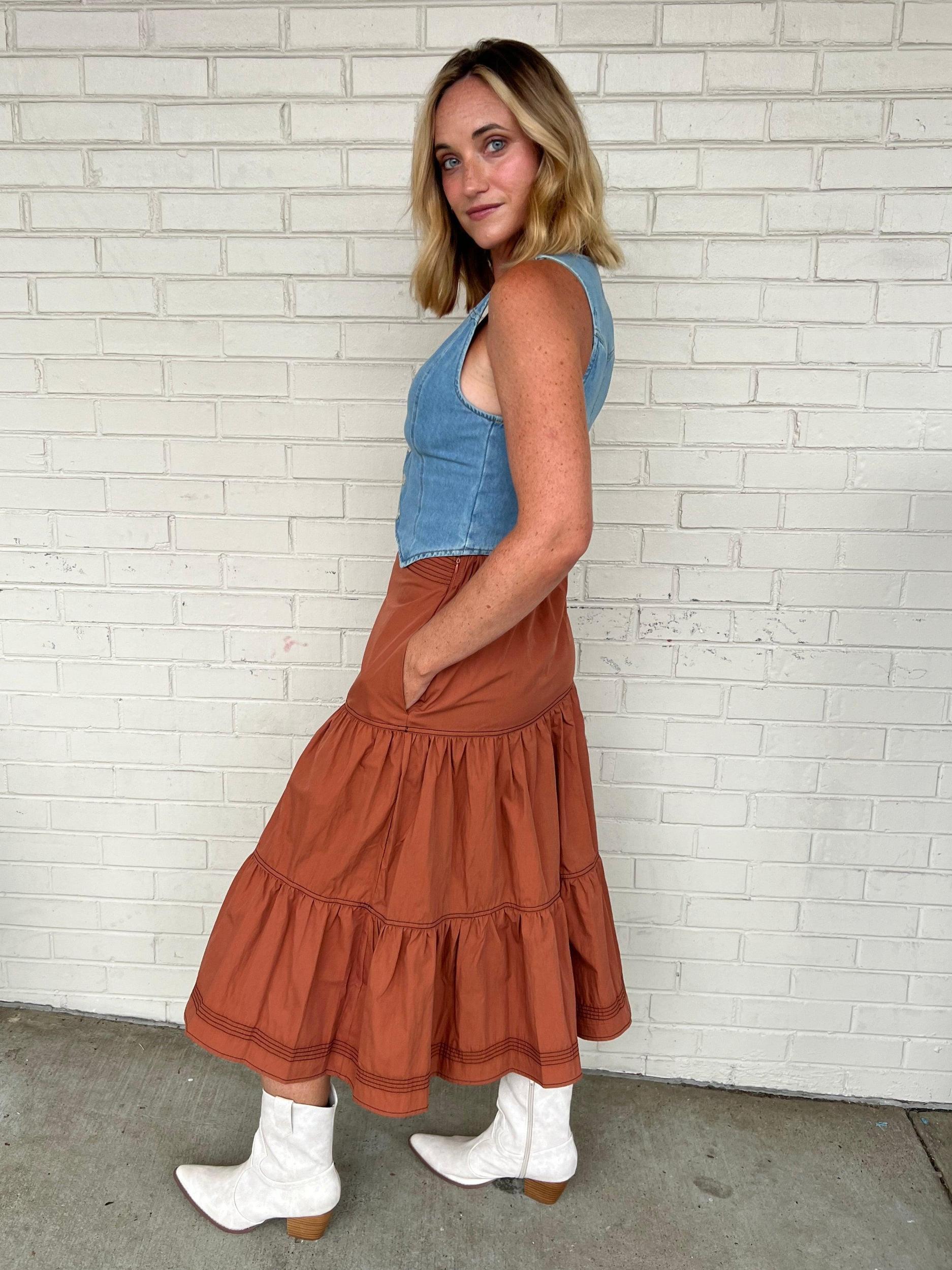 Top Tier Midi Skirt Product Image