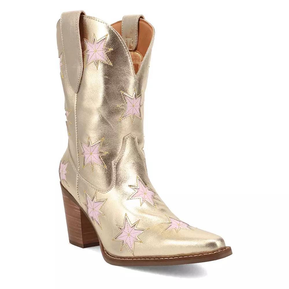 Dingo Starburst Women's Leather Boots, Size: 8.5, Gold Product Image