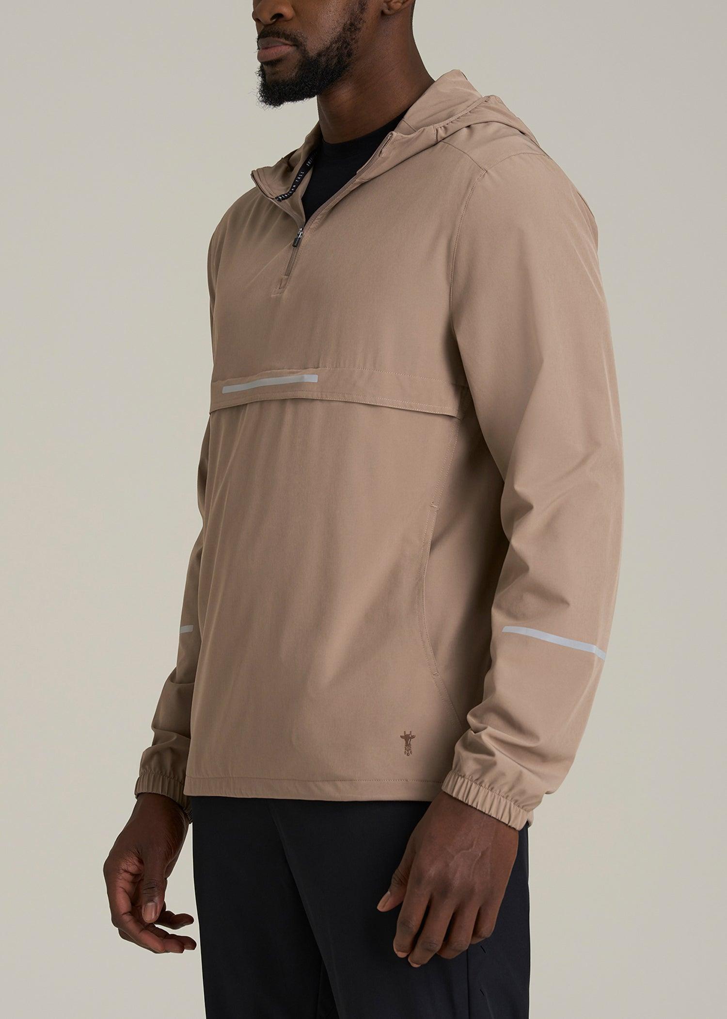Featherweight Packable Anorak for Tall Men in Dark Sand Product Image
