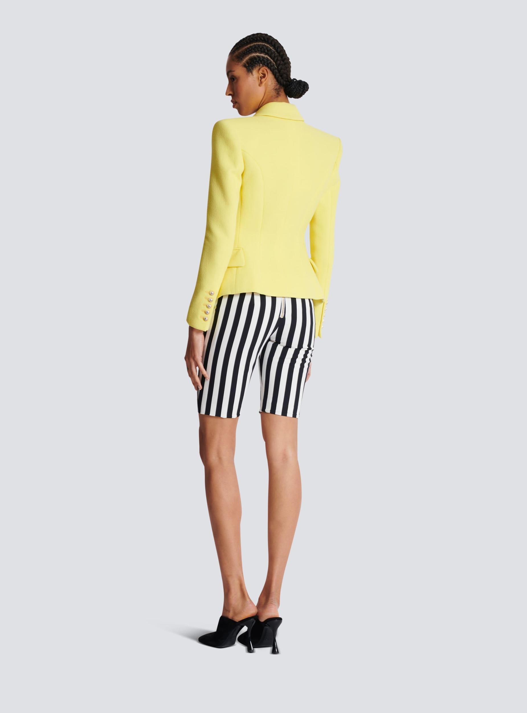 6-button double crepe two-tone jacket Product Image