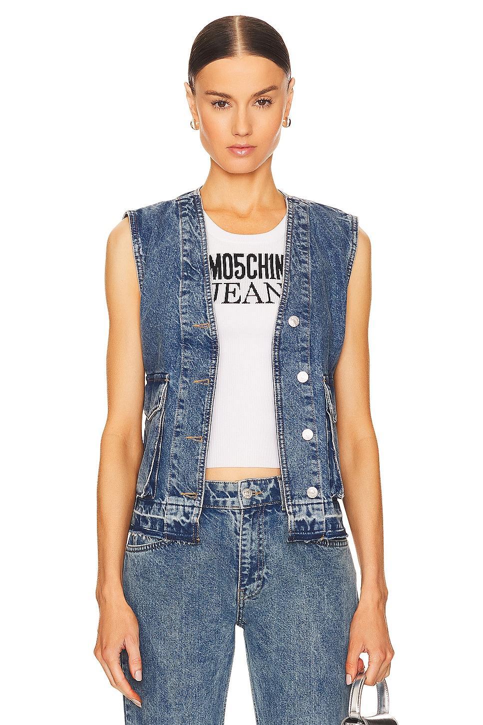 Denim Waistcoat Moschino Jeans Product Image