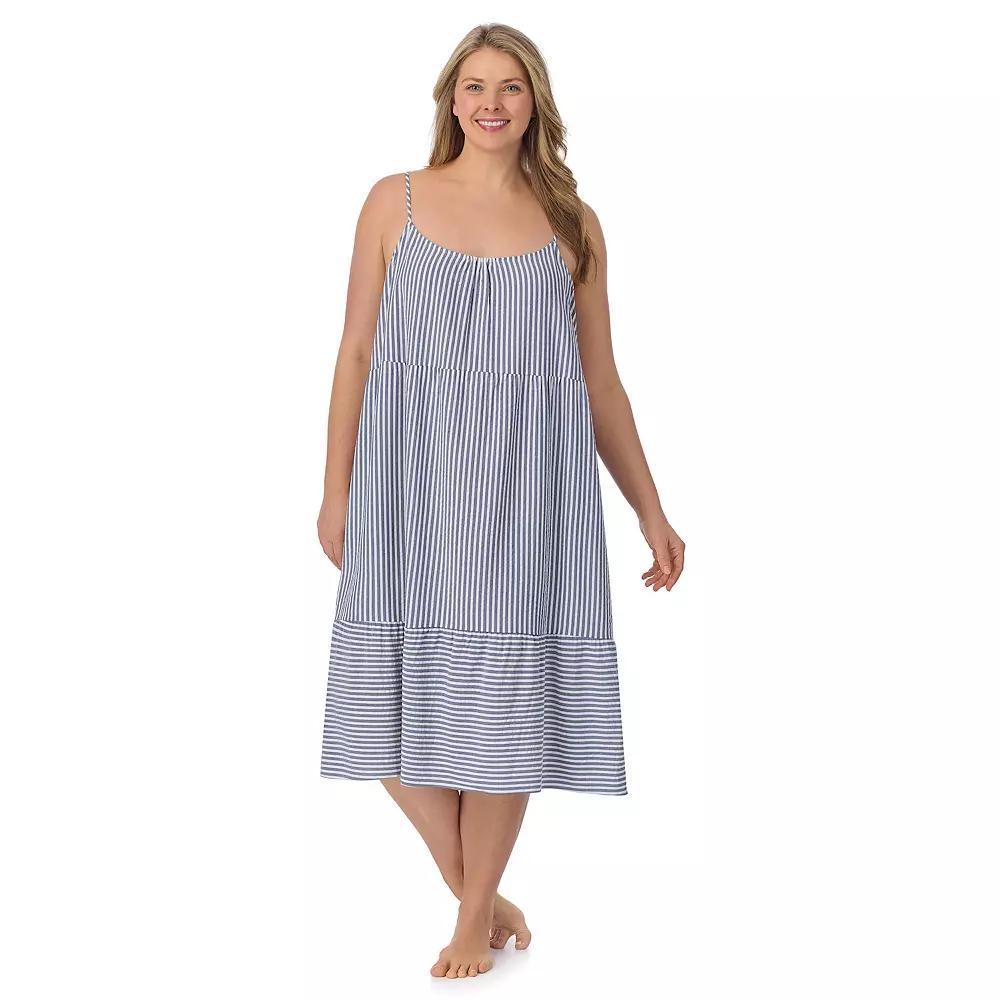 Plus Size Draper James Seersucker Midi Dress, Women's, Size: 3XL, Blue Stripe Product Image