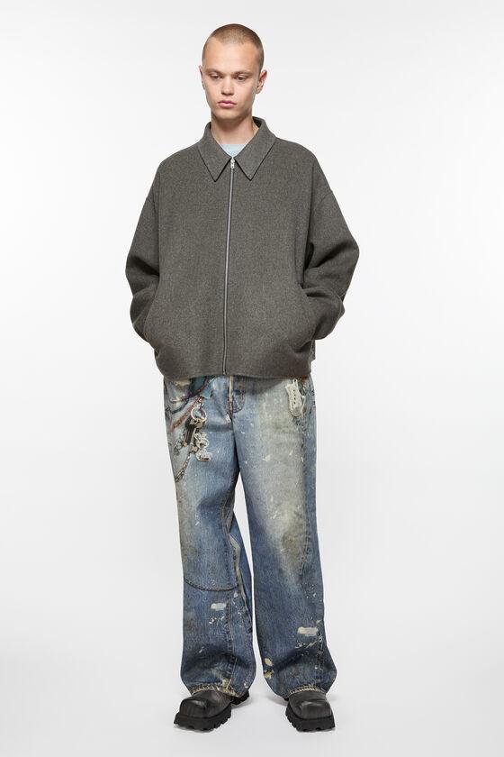 Wool zipper jacket Product Image
