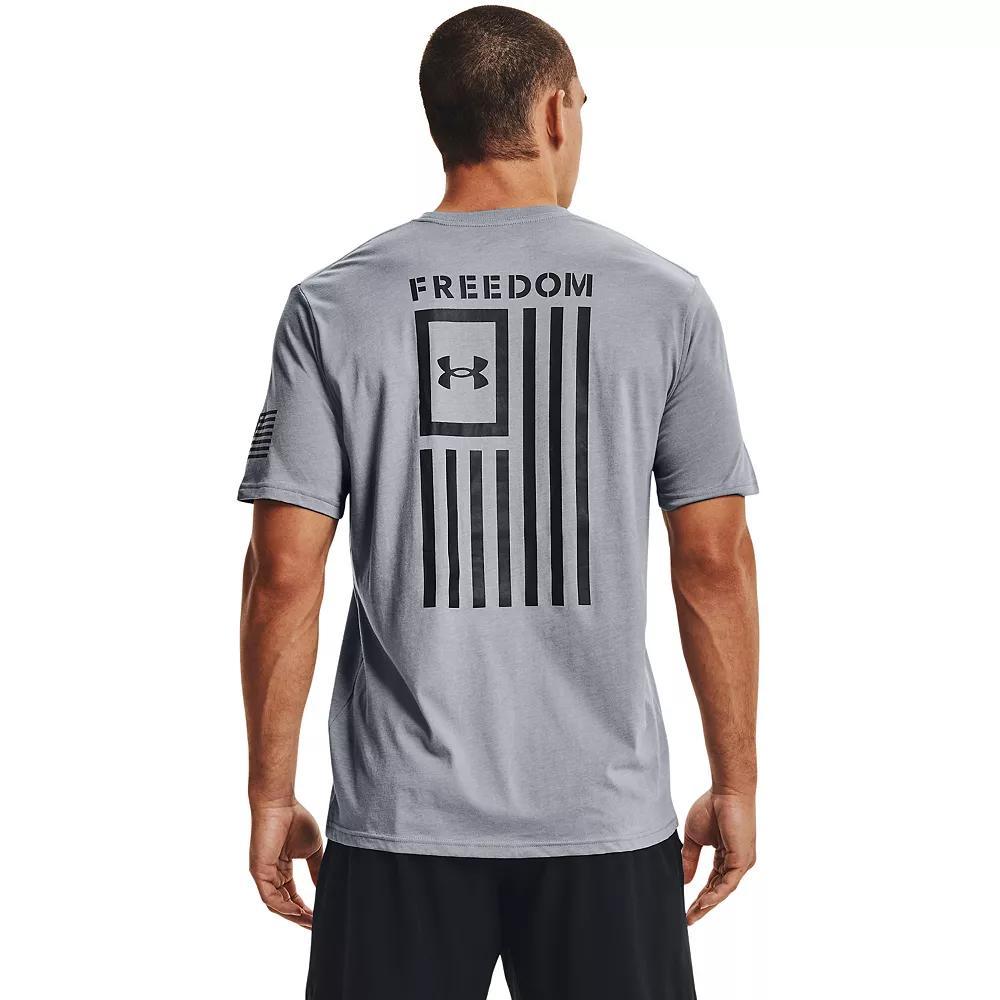 Big & Tall Under Armour Freedom Flag Tee, Men's, Size: 3XL, Black Gray Product Image