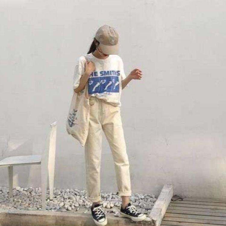 High-Waist Cropped Straight Leg Jeans Product Image