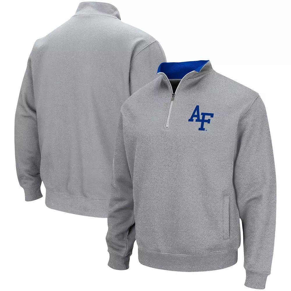 Men's Colosseum Heathered Gray Air Force Falcons Tortugas Team Logo Quarter-Zip Jacket, Size: 2XL, Afa Grey Product Image