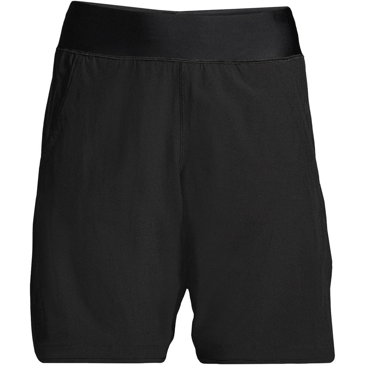 Women's Lands' End 9" Quick Dry Board Shorts Swim Cover-up, Size: 18, Black Product Image