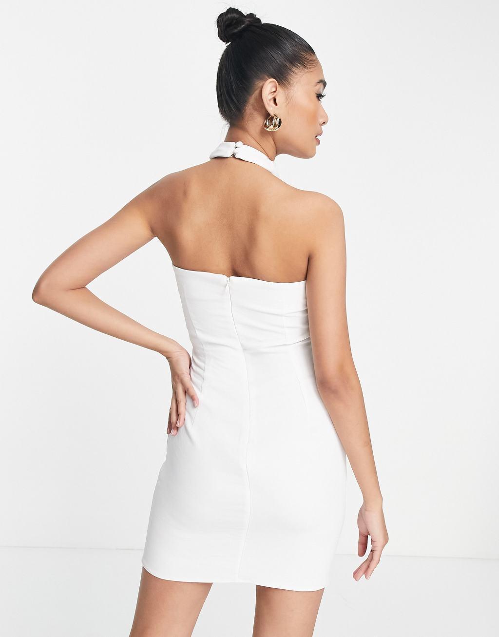ASOS DESIGN halter mini dress Product Image