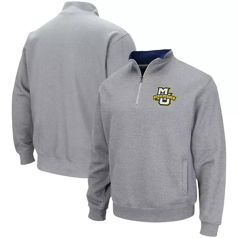 Men's Colosseum Heathered Gray Marquette Golden Eagles Tortugas Team Logo Quarter-Zip Jacket, Size: Medium, Mrq Grey Product Image