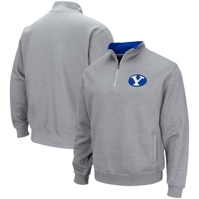 Mens Colosseum Heathered Gray Oklahoma State Cowboys Tortugas Team Logo Quarter-Zip Jacket Product Image