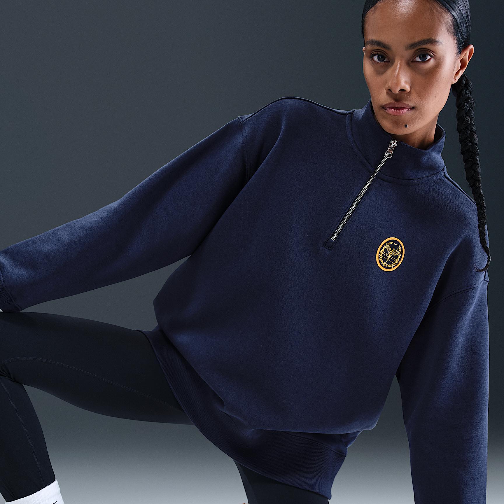 Women's Nike Sportswear Phoenix Fleece Oversized 1/4-Zip Long Sweatshirt Product Image