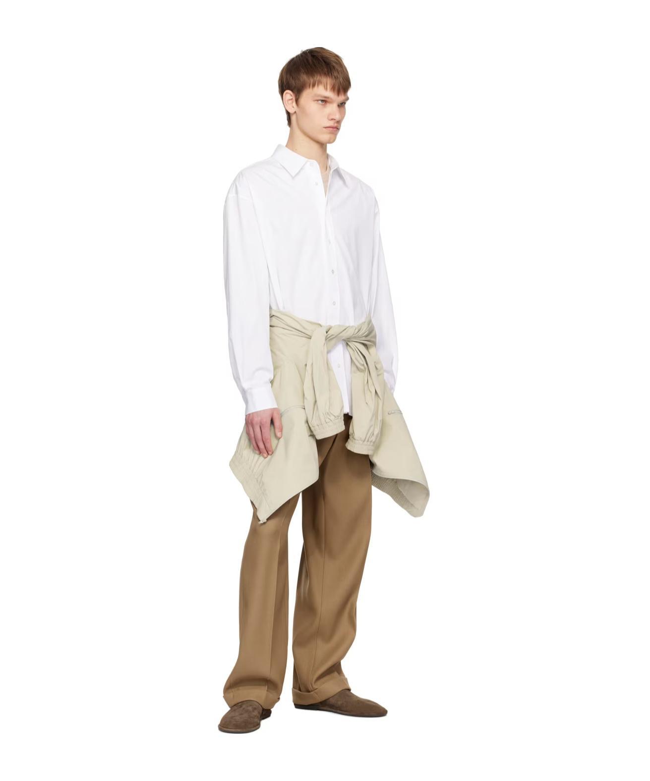 THE ROW Penn Long-sleeved Shirt In White Product Image
