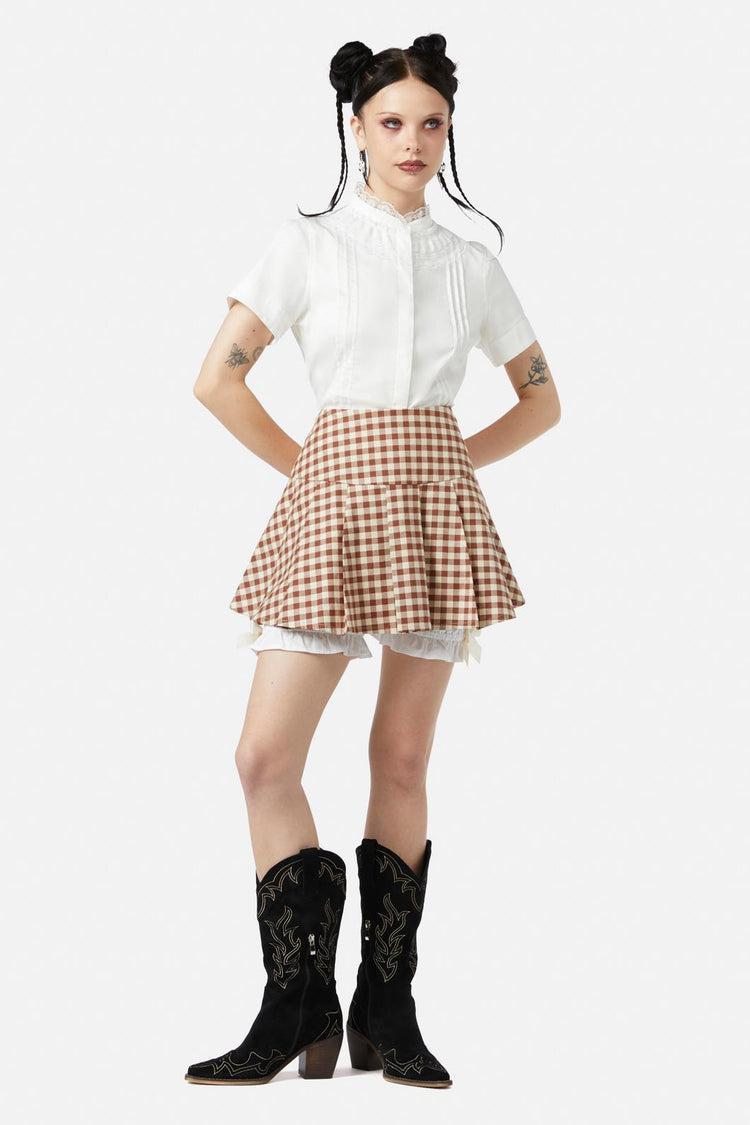 Saloon Gingham Skort Product Image