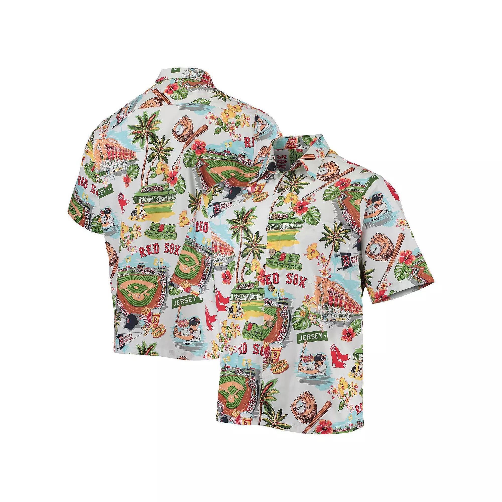 Men's Reyn Spooner White Boston Red Sox Scenic Button-Up Shirt, Size: Small Product Image