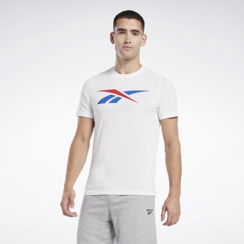 Reebok Mens Vector T-Shirt - White/Vector Red/Vector Blue Product Image