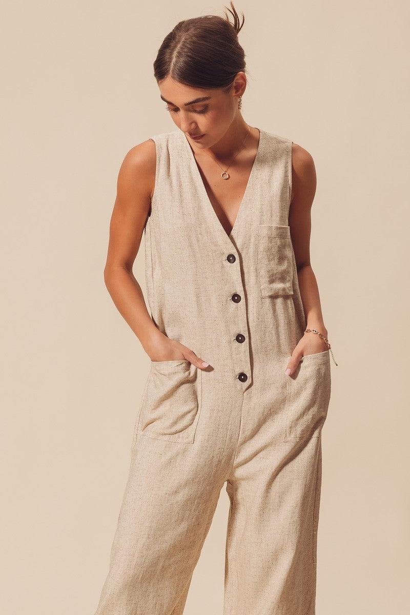 Overall Jumpsuit With Pockets Product Image