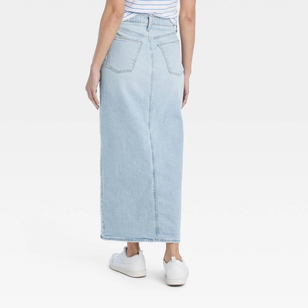Women's Denim Maxi Skirt - Universal Thread™ Light Wash 6 Product Image