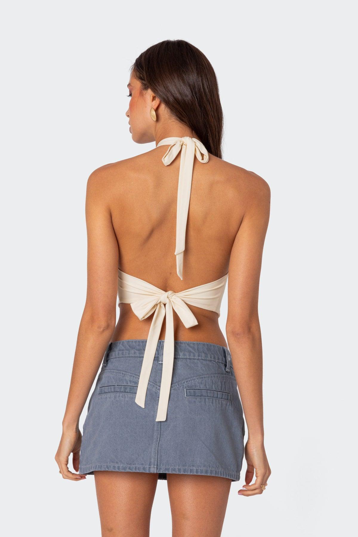 Raine Curved Halter Top Product Image