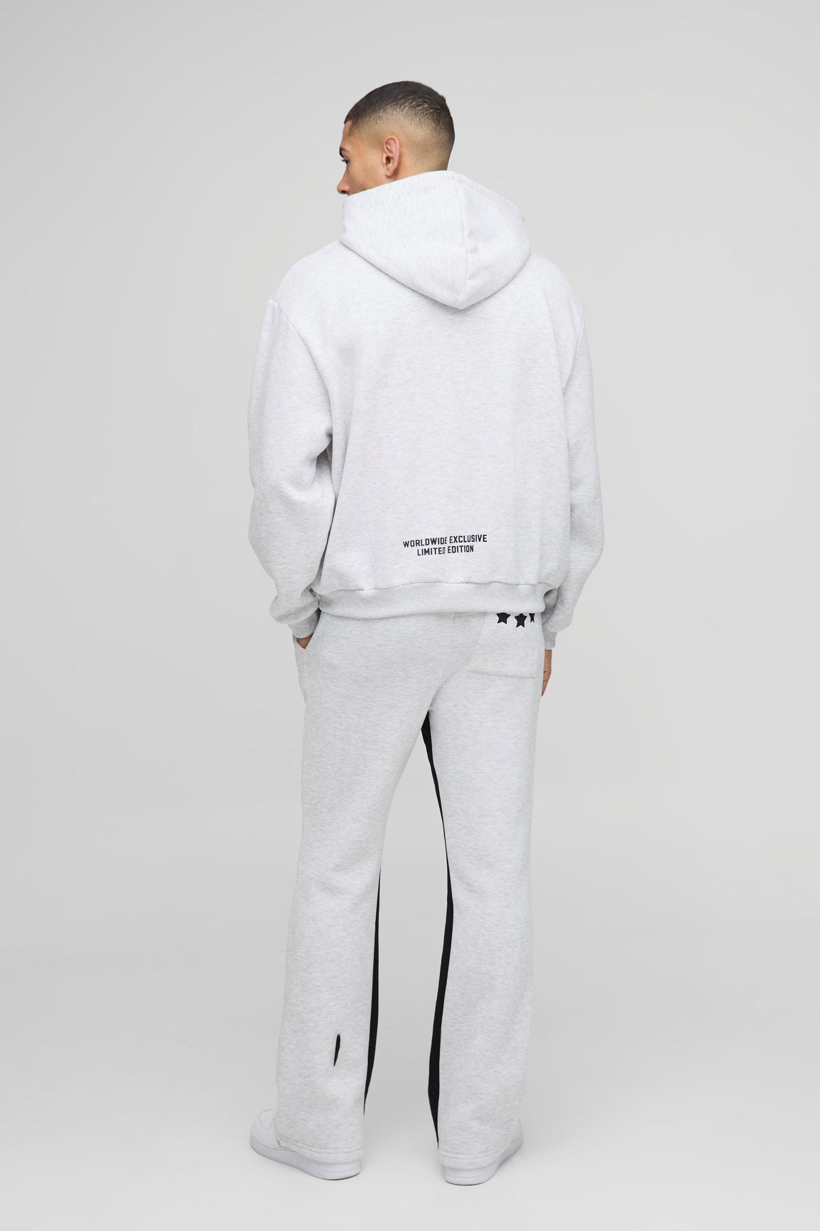 Oversized Boxy Official Man Gusset Hooded Tracksuit | boohooMAN USA Product Image