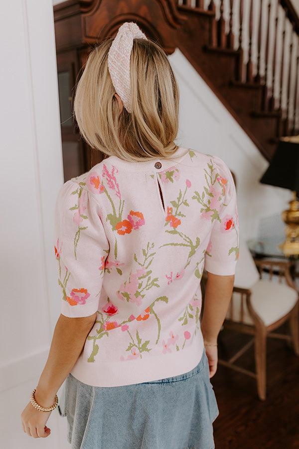 Floral Couture Knit Top Product Image