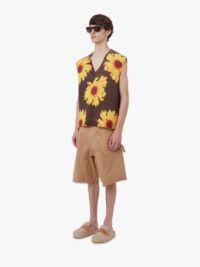 KNITTED PRINTED VEST in brown | JW Anderson US  Product Image