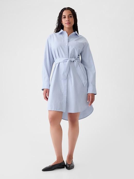 Organic Cotton Oxford Mini Shirtdress Product Image